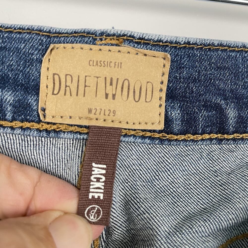 Driftwood Jackie Skinny Cigarette Jeans Size 27 x 29 Embroidered Bird Artsy Boho - Picture 10 of 12
